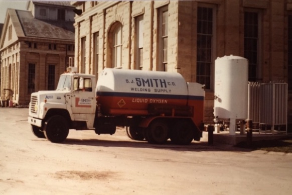 Liquid oxygen truck, Arsenal Island, 1970s/1980s.